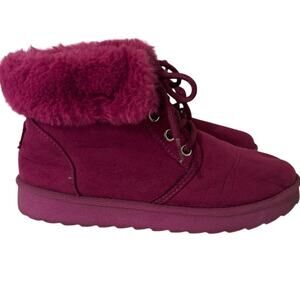 Ocean Coast womens faux fur pink boots size 6